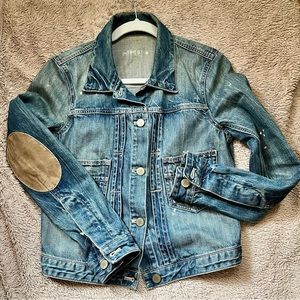 1969 Gap vintage jean jacket (circa 2009) with suede elbow patches